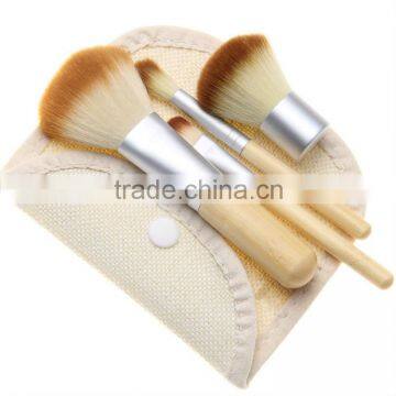 Beauty Cosmetic Makeup Brush 4 pcs Eyeliner Powder Eyebrow Blusher Brush with case Bag