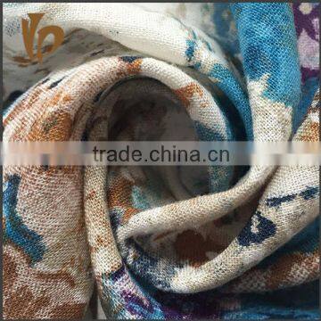 Shaoxing Flower Printing Fabric Linen and Viscose Rayon Fabric for Woman Dress photo-4