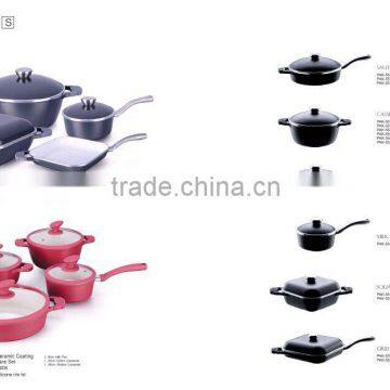 YD16 12PCS DIE-CAST ALUMINIUM COOKWARE SET