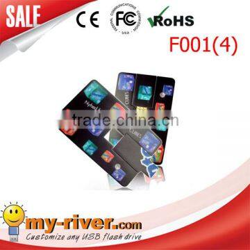 2016 Wholesale Customized Logo Full Capacity Bulk Waterproof Credit Card USB Flash Drive 2.0USB 1GB 2GB photo-5