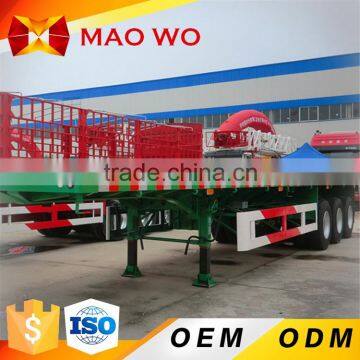 TOP quality tri-axles 40 feet container semi-trailer and flatbed trailer