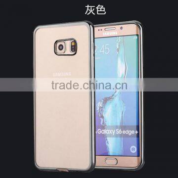 2016 newest mobile phone cover case electroplate tpu for Galaxy S6 plus edge