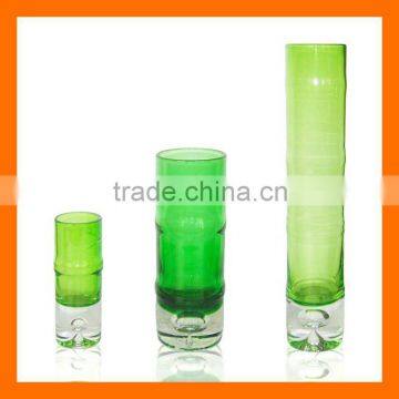 Hand blown bamboo shaped shot glass,drinking glass