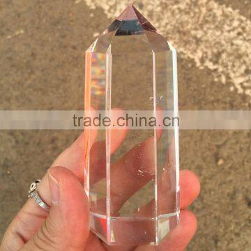 Clear Quartz Natural Crystal Pillars Polyhedral Point Of Sale