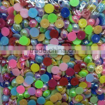 3mm 4mm 5mm 6mm 8mm 10mm colorful many colors mixed half cut pearl beads