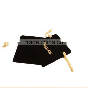 Gold color LOGO printing christmas drawstring gift bags Since 1997