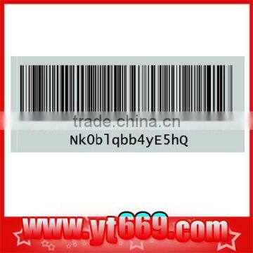 Self-adhesve paper barcode sticker