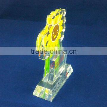 Flower Shaped Acrylic Crystal Award Trophy photo-3