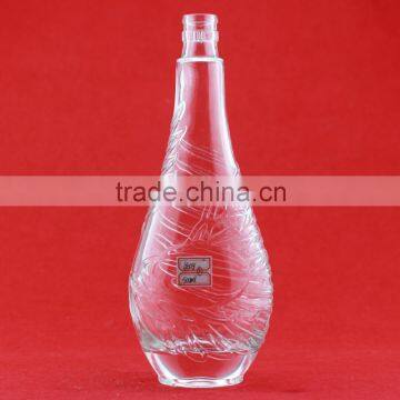 Popularity best price shiny beverage bottles 500ml tetragonal super flint bottles long neck tamper cap bottles