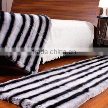 Wholesale Customized Size Color Chinchilla Fur Rex Rabbit Rug for Living Room