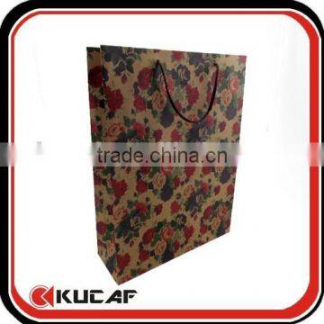 4C printed kraft paper shopping bag