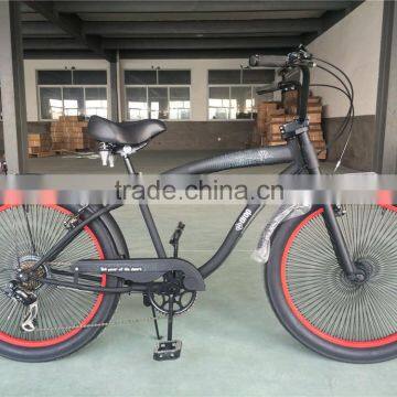 2016 new beach cruiser bike bicycle 24 3.0 tire mens 7 speed beac cruiser bike