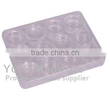 12 Empty Pots Case Bottle In Container Box Nail Art hight quality Private label nail art product