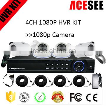 Factory direct sale H.264 1080P high resoltion HVR AHD camera cctv kit