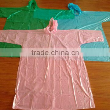 one time disposable pocket raincoat with promotional stocking