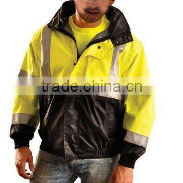 Class 3 in 1 Black Bottom Bomber Jacket Yellow Black Hi Vis Workwear