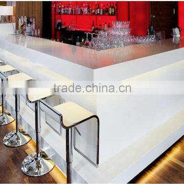 Man made stone modern style acrylic solid surface stone reception desk,Solid Surface Bar Counter