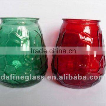 High Quality color painted round glass Candle Holder