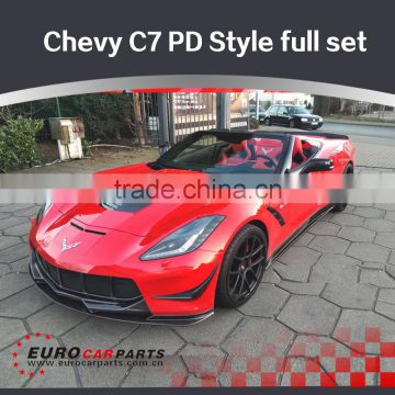 Professional tuning Prior-design PD style FRP & carbon fiber material full body kit fit for Chevrolet Corvette stingray C7