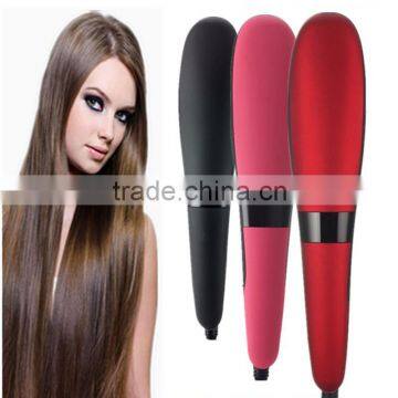 100% Original And Low Price 2 in 1 PTC Heating Ionic Hair Straightener Brush