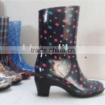 high heel rain boots for women