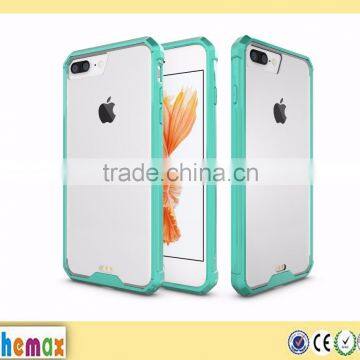 Plastic with rubber tpu+pc dye sublimation blank cell phone case for iPhone 7 plus