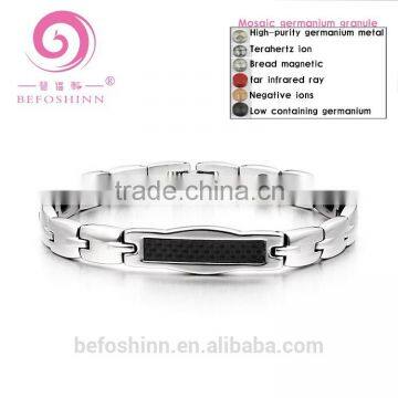 2016 new design black titanium germanium magnetic tungsten health bracelet