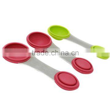 Multi-function Food Grade Silicone Folding Measuring Spoon photo-4