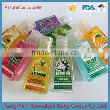 China hot sell pocket fruit fragance waterless antibacterial hand sanitizer