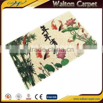 Custom printed dust control outdoor pvc coil printed door mat