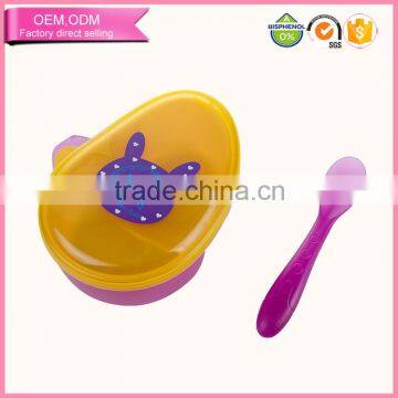 Food Grade PP Plastic Bowl with Lid Dustproof Cover and Spoon