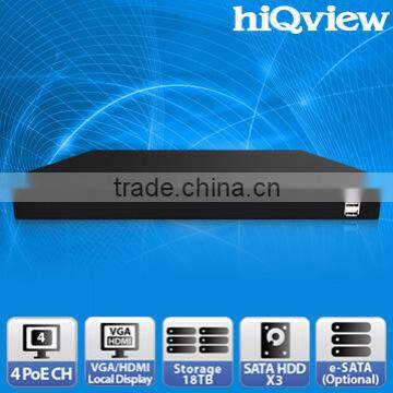 HIQ-3404 Local Display 4 Channel PoE Network Video Recorder
