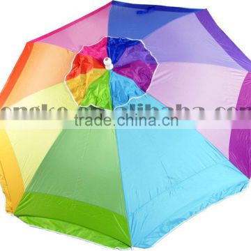 [BM0023]Rainbow color beach umbrella wind proof beach umbrella