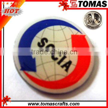 Promotion custom metal round button badges pins