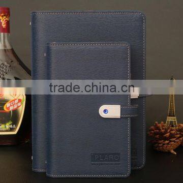 A5 Travel Filler Paper PU Cover Notebook with Pen