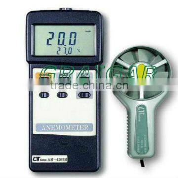 Whole&retail , 0.4-25.0m/s, 0-50C , vane anemometer AM-4203 free shipping