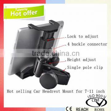 Car Headrest Tablet Holder Back Seat Bolt Mount