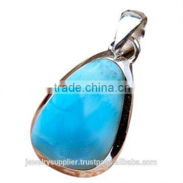 Chunky Blue Lace Silver Jewels K788 Indian Jewellery Findings Wholesale Custom Jewelry Pendants