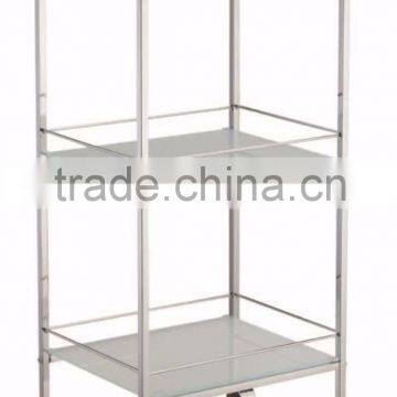 3 Tier Chrome Wire Shelving Rack with Wheels