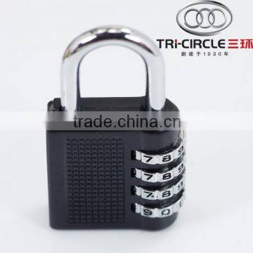 Yantai Tri-Circle Zinc Alloy Combination Digital Number Padlock With Wheel Code ZB25-40 Double Blister Paper Box Package