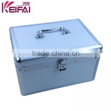 Fashion Aluminum Frame Silver Nail Polish Carrying ABS Jewelry Case With Mirror photo-6
