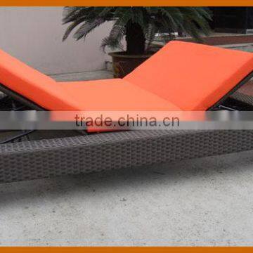 Adjustable Double Lounge Daybed Poly Rattan