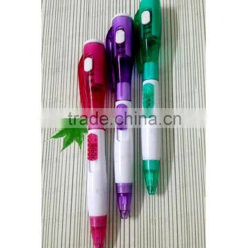 Factory Wholesale White Color Light Advertising LED Light Ball Pen