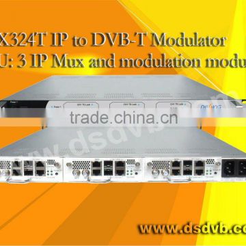 1U IP to DVB-T Mux and modulation module