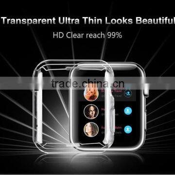 New Product!!! Wholesale Price Full Cover Ultra Thin Clear TPU Cell Phone Protector Case for Apple Watch 38MM/42MM