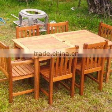 Vietnam Acacia Wood Garden Furniture Dining Set photo-2