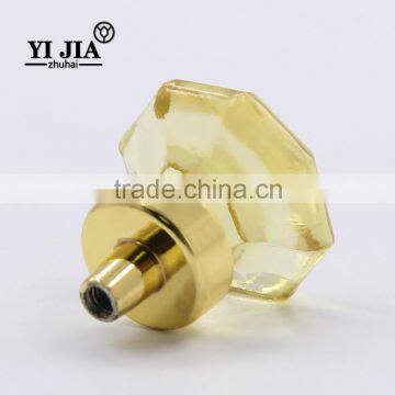 Newest Design Shiny Gold Zinc Alloy Interior Cabinet Glass Knob