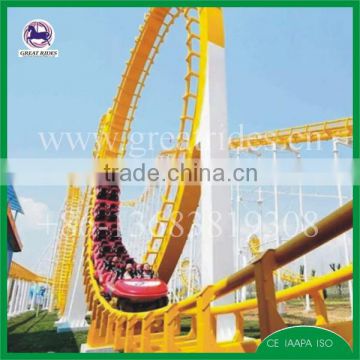 China top roller coaster manufacturer 4 loops and 6 loops roller coaster for sale