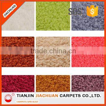 long pile plain color polyester carpet price