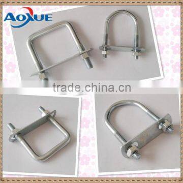 Zinc plating u pipe clamp u shape clamp bolt